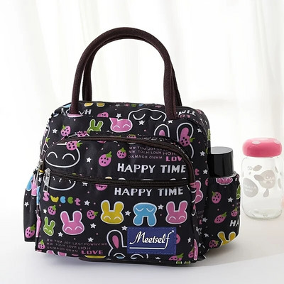 Sieviešu soma Audekla rokassomiņa sabiezināta ūdensizturīga bento soma Mammu maza auduma soma Oksfordas auduma rokas pārnēsāšana mammas soma pusdienu soma