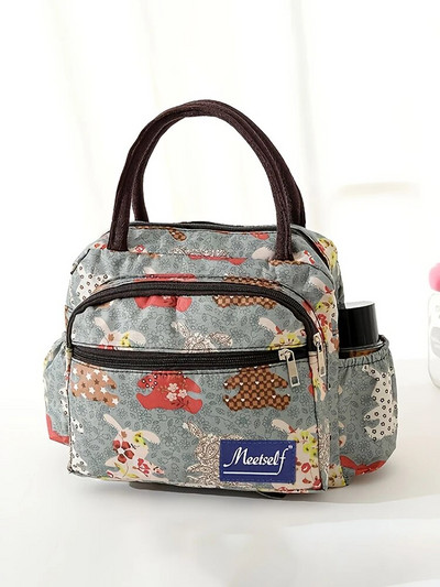 Sieviešu soma Audekla rokassomiņa sabiezināta ūdensizturīga bento soma Mammu maza auduma soma Oksfordas auduma rokas pārnēsāšana mammas soma pusdienu soma