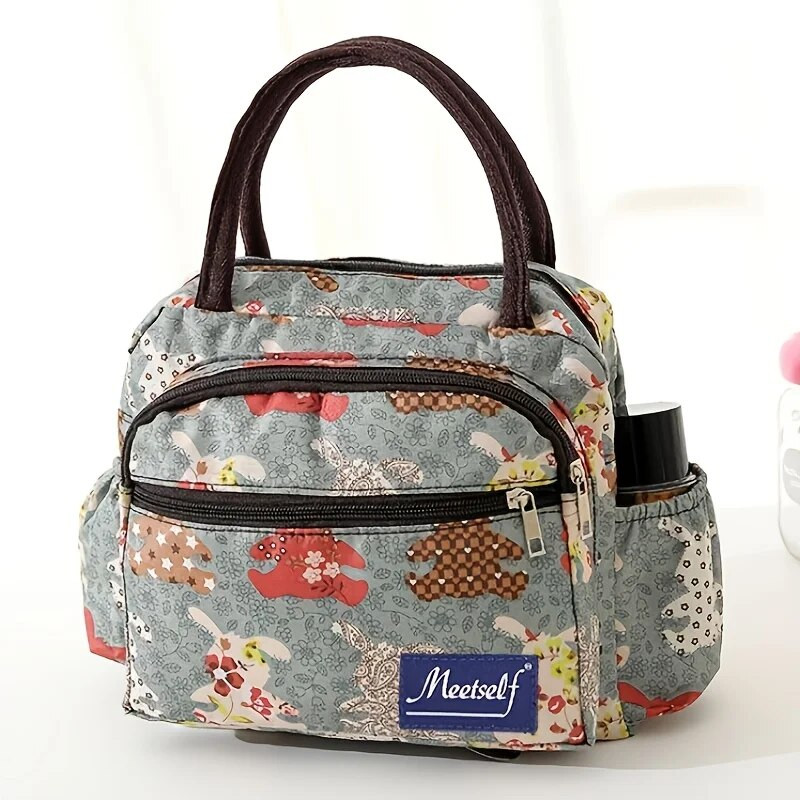 Sieviešu soma Audekla rokassomiņa sabiezināta ūdensizturīga bento soma Mammu maza auduma soma Oksfordas auduma rokas pārnēsāšana mammas soma pusdienu soma