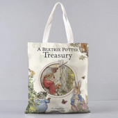 jauks trusis Apdrukāts audekls Pircējs Lieldienu dāvanu rokassomiņa Tote plecu bag Women Shopper soma daudz Kawaii Bag Harajuku Shopping