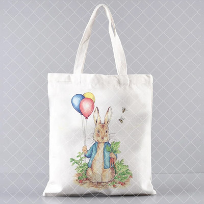 jauks trusis Apdrukāts audekls Pircējs Lieldienu dāvanu rokassomiņa Tote plecu bag Women Shopper soma daudz Kawaii Bag Harajuku Shopping