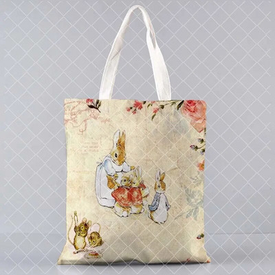 jauks trusis Apdrukāts audekls Pircējs Lieldienu dāvanu rokassomiņa Tote plecu bag Women Shopper soma daudz Kawaii Bag Harajuku Shopping