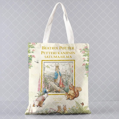 jauks trusis Apdrukāts audekls Pircējs Lieldienu dāvanu rokassomiņa Tote plecu bag Women Shopper soma daudz Kawaii Bag Harajuku Shopping