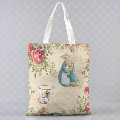 jauks trusis Apdrukāts audekls Pircējs Lieldienu dāvanu rokassomiņa Tote plecu bag Women Shopper soma daudz Kawaii Bag Harajuku Shopping