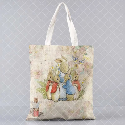 jauks trusis Apdrukāts audekls Pircējs Lieldienu dāvanu rokassomiņa Tote plecu bag Women Shopper soma daudz Kawaii Bag Harajuku Shopping