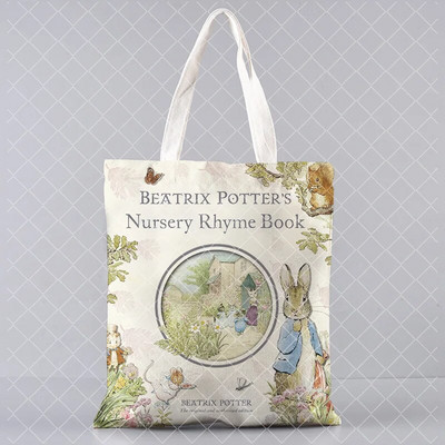 jauks trusis Apdrukāts audekls Pircējs Lieldienu dāvanu rokassomiņa Tote plecu bag Women Shopper soma daudz Kawaii Bag Harajuku Shopping