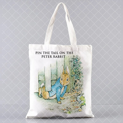 jauks trusis Apdrukāts audekls Pircējs Lieldienu dāvanu rokassomiņa Tote plecu bag Women Shopper soma daudz Kawaii Bag Harajuku Shopping