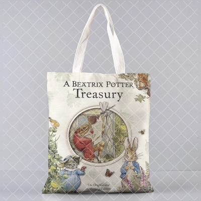 jauks trusis Apdrukāts audekls Pircējs Lieldienu dāvanu rokassomiņa Tote plecu bag Women Shopper soma daudz Kawaii Bag Harajuku Shopping