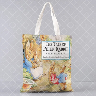 jauks trusis Apdrukāts audekls Pircējs Lieldienu dāvanu rokassomiņa Tote plecu bag Women Shopper soma daudz Kawaii Bag Harajuku Shopping