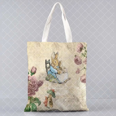 jauks trusis Apdrukāts audekls Pircējs Lieldienu dāvanu rokassomiņa Tote plecu bag Women Shopper soma daudz Kawaii Bag Harajuku Shopping