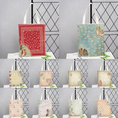 Peter Shopping Bags Rabbit Family Print Τσάντα Tote Αναδιπλούμενη για Γυναικεία Προσωπικότητα Σχολική Ταξιδιωτικές Τσάντες ώμου Cute Tote Bag