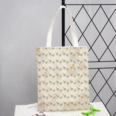 Peter Shopping Bags Rabbit Family Print Τσάντα Tote Αναδιπλούμενη για Γυναικεία Προσωπικότητα Σχολική Ταξιδιωτικές Τσάντες ώμου Cute Tote Bag
