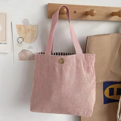 ISKYBOB Sieviešu maza velveta pusdienu soma Eco Canvas pārnēsājamas somas Mini studentiem Bento piknika pārtikas soma ceļojumu rokassomas 2023