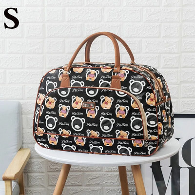 Naiste reisikott Moodne nahast prindiga pagasi kott veekindel, suure mahutavusega naiste vabaaja nädalavahetuse kott reisikäekott