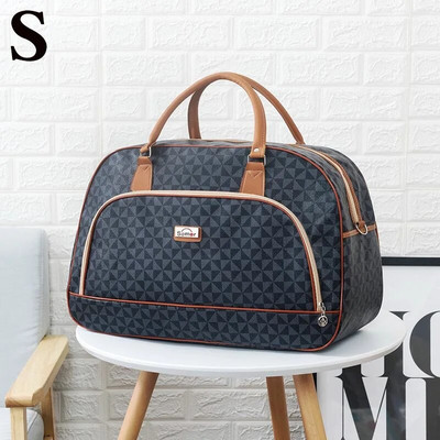 Naiste reisikott Moodne nahast prindiga pagasi kott veekindel, suure mahutavusega naiste vabaaja nädalavahetuse kott reisikäekott