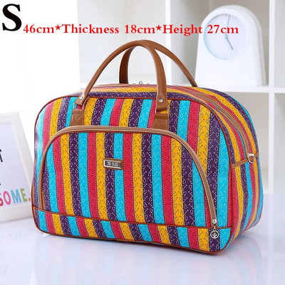 Naiste reisikott Moodne nahast prindiga pagasi kott veekindel, suure mahutavusega naiste vabaaja nädalavahetuse kott reisikäekott