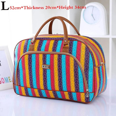 Naiste reisikott Moodne nahast prindiga pagasi kott veekindel, suure mahutavusega naiste vabaaja nädalavahetuse kott reisikäekott