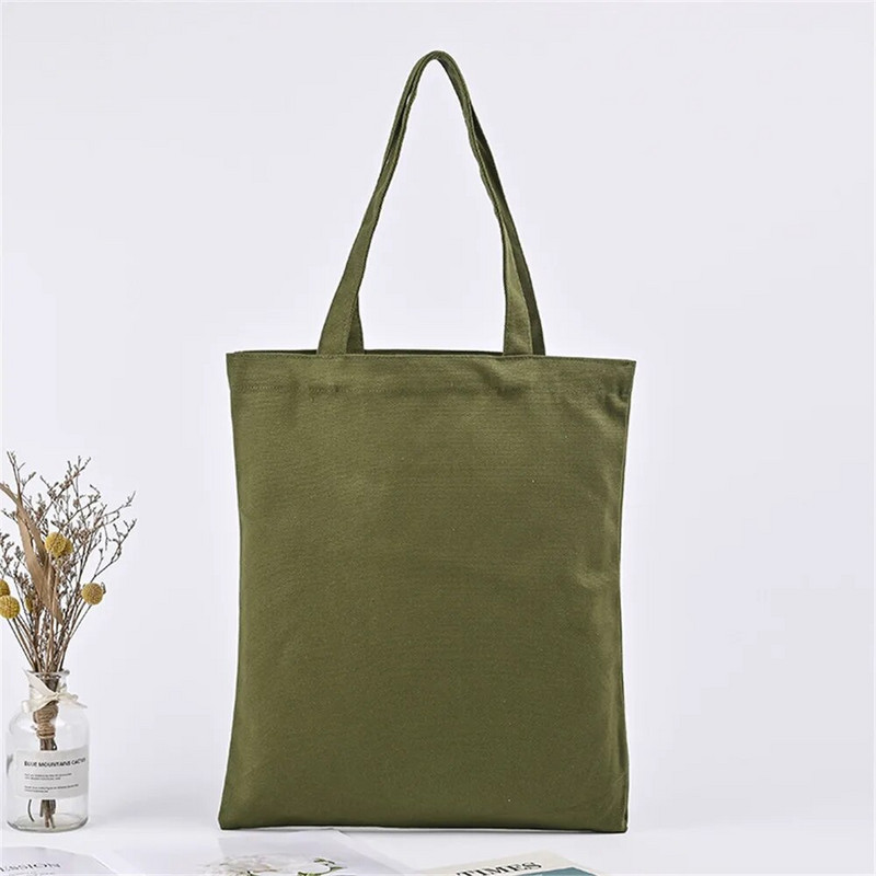 Modes vienkrāsu soma smilškrāsas un melnas iepirkšanās oriģinālās unisex ceļojumu audekla somas Ekoloģiski salokāmas pircēju somas Liela kaste