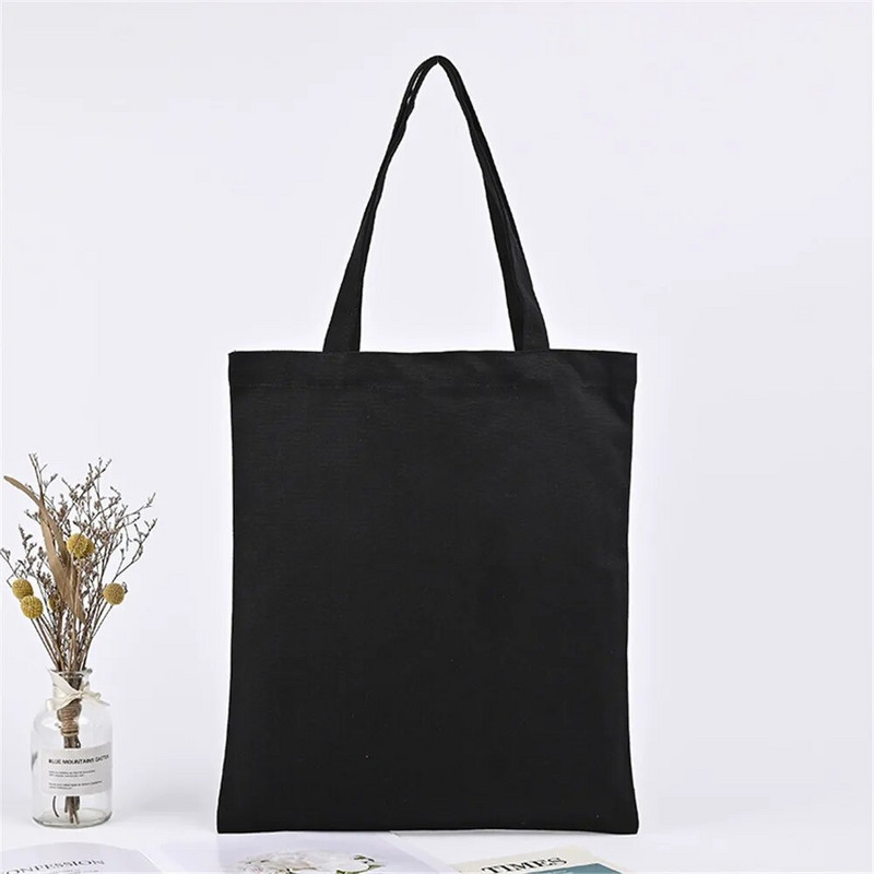 Modes vienkrāsu soma smilškrāsas un melnas iepirkšanās oriģinālās unisex ceļojumu audekla somas Ekoloģiski salokāmas pircēju somas Liela kaste