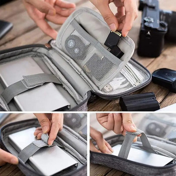 Нов преносим кабел Цифрови чанти за съхранение Органайзер USB джаджи Кабели Зарядно устройство Захранване Батерия Цип Козметична чанта Калъф Аксесоари