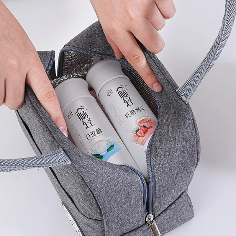 Izolētas pusdienu maisiņu izolācijas Bento iepakojuma alumīnija folijas rīsu maisiņu ēdienreižu iepakojums ledus iepakojuma studentu Bento pusdienu rokassomu izolācijas somas