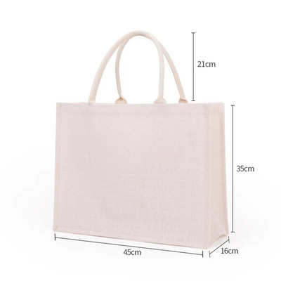 Korduvkasutatavad toidukotid Naistele Tüdrukutele Suure mahutavusega reisikäekott kotike džuudist käepidemetega ostukott hulgimüük