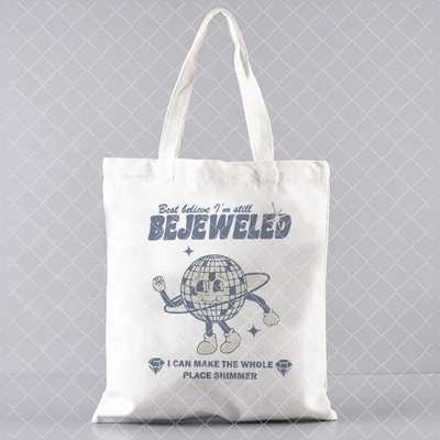 Taylor Music Swift Albums Kanvas soma Midnights Tracklist Shopper Bag Folkloras iedvesmota grafiska estētiska rokassomiņa dāvana faniem