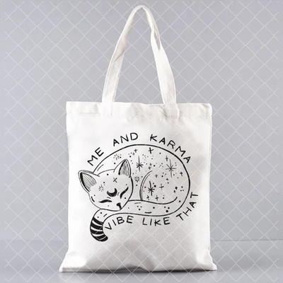 Taylor Music Swift Albums Kanvas soma Midnights Tracklist Shopper Bag Folkloras iedvesmota grafiska estētiska rokassomiņa dāvana faniem