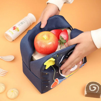Kawaii преносим термо чанта за хладилник Дамска детска училищна термоизолирана кутия за обяд Тоте храна Малка чанта за хладилна торбичка