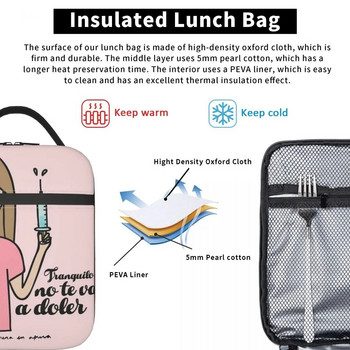 Μονωμένες τσάντες μεσημεριανού γεύματος Τσάντα ψύξης Δοχείο μεσημεριανού γεύματος Enfermera En Apuros Doctor Nurse Medical Lunch Box Tote Food Handbags Picnic