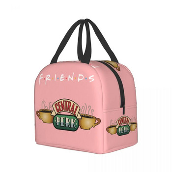 Класическо телевизионно шоу Central Perk Friends Чанта за обяд Хладилна изолирана кутия за обяд за жени Деца Училищна работа Пикник Чанти за съхранение на храна