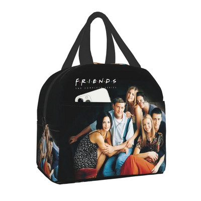 Klasisks TV šovs Central Perk Friends pusdienu soma dzesētājs, izolēta pusdienu kaste sievietēm, bērniem, skola, darbs, pikniks, pārtikas uzglabāšanas somas