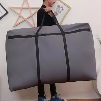 Нова сгъваема чанта за ръчен багаж от плат Оксфорд за мъже Преносими чанти за съхранение на дрехи за пътуване с цип Унисекс чанта за преместване