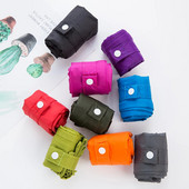 Χοντρή διπλή στρώση φορητή πτυσσόμενη τσάντα αγορών μεγάλη νάιλον τσάντα χοντρή τσάντα πτυσσόμενη αδιάβροχη αδιάβροχη τσάντα ώμου