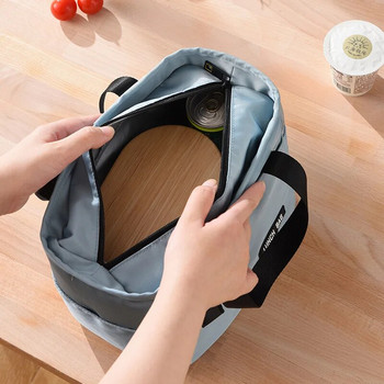 Изолирана кутия за обяд Bento Термочанта Голям капацитет Чанти за съхранение на храна с цип Контейнер за жени Охладител Дамски чанти за пикник