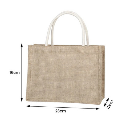 Fast Drop Shipping Bagādes somas Tukšas džutas pludmales Eko lielas iepirkšanās rokassomas Dāvanu somas ar rokturi Vairāku izmēru rokassomiņa