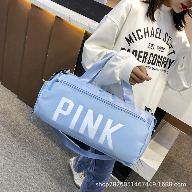 Lühimaa treeningu sõltumatu kingalahter, roosa kuiv- ja märja eraldusvõimega reisi ujumisharjutuste joogakott