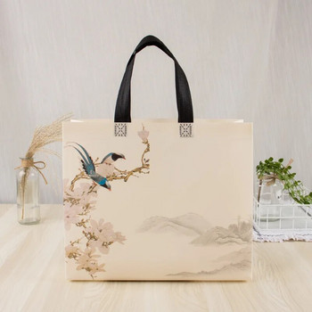 Μη υφασμένη τσάντα αγορών Eco τσάντα μεγάλης χωρητικότητας Φορητή θήκη αποθήκευσης Flower Bird τσάντα τσάντα επαναχρησιμοποιήσιμη αναδιπλούμενη τσάντα ώμου