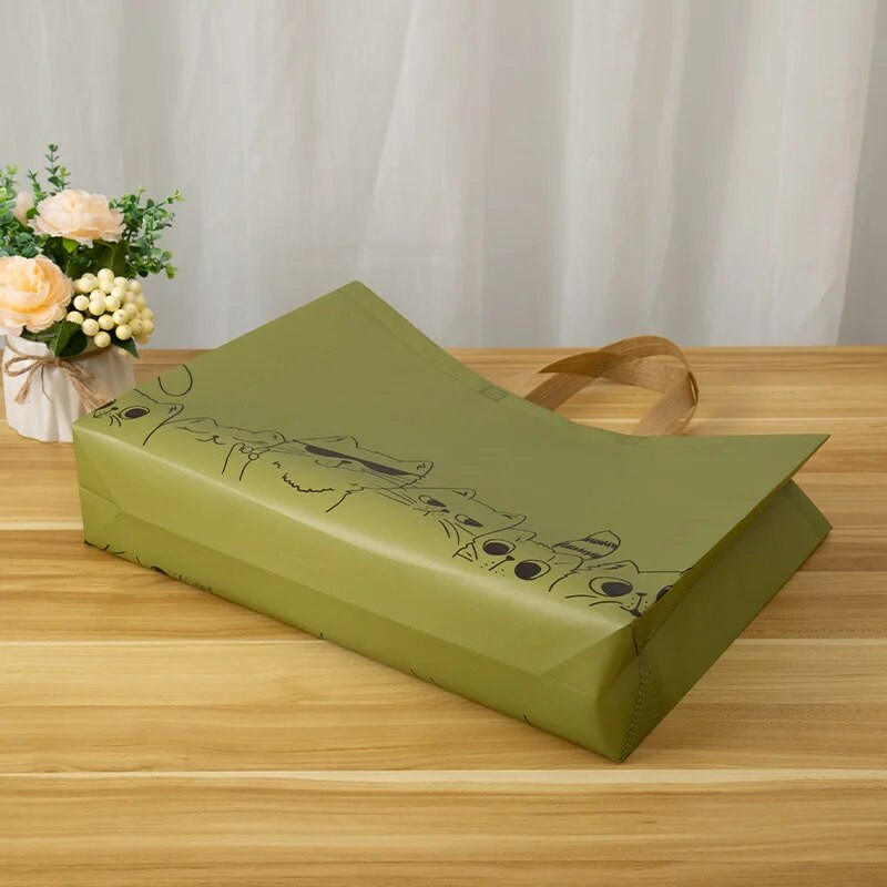 1Gb atkārtoti lietojams iepirkumu maisiņš ar tauriņu apdruku ūdensnecaurlaidīgs neaustais audums, bagāžas uzglabāšanas soma, sieviešu iepirkšanās ratiņi