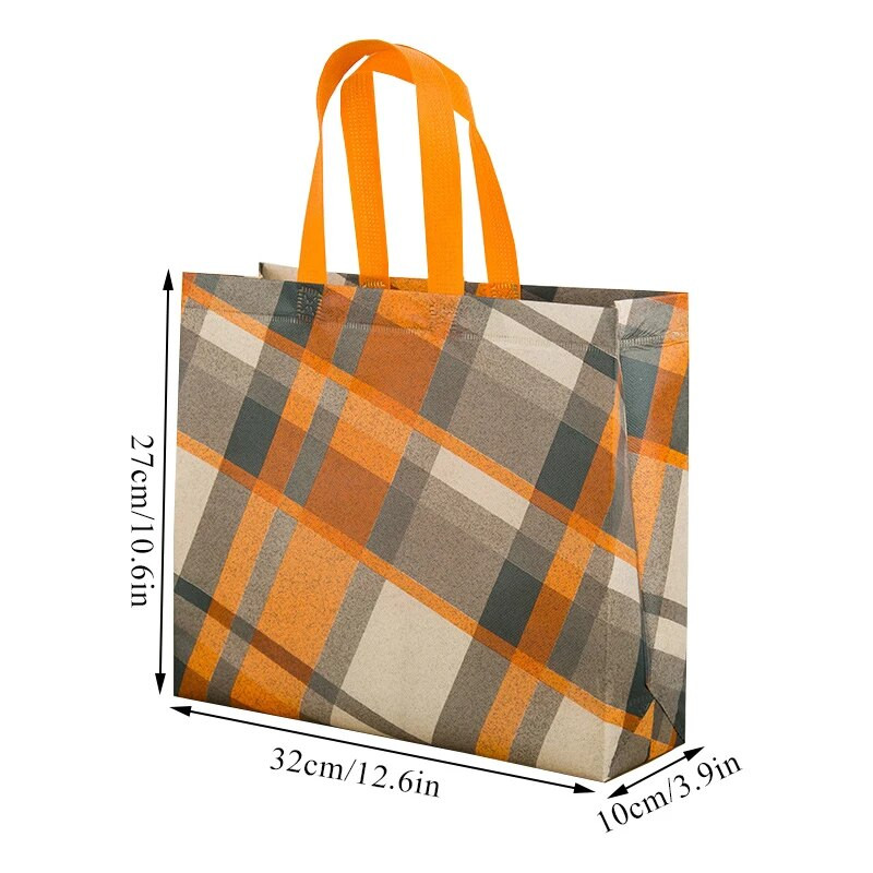 Atkārtoti lietojami dzelteni rūtaini iepirkumu maisiņi Neausta ekoloģiska rokassomiņa Sieviešu salokāma liela ietilpība ceļojumu uzglabāšanas organizatoru somas pircējiem