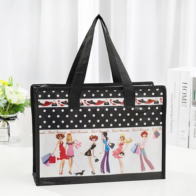 Atkārtoti lietojams Eco Women salokāms iepirkumu maisiņš Liels unisex auduma neaustais pārtikas maisiņš