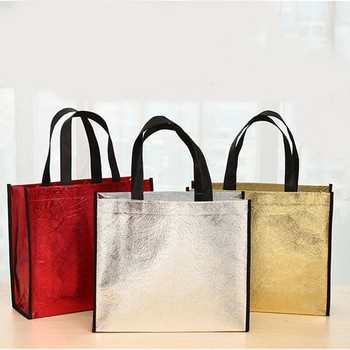 Модна водоустойчива лазерна пазарска чанта Сгъваема еко чанта Пазарска чанта с голям капацитет за многократна употреба Чанта от нетъкан текстил Дамска чанта