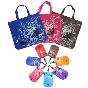 Πτυσσόμενη γυναικεία τσάντα αγορών ανδρών Casual Eco επαναχρησιμοποιήσιμη θήκη λουλουδιών πεταλούδα παντοπωλείο Τσάντες ώμου Ταξιδιωτική τσάντα τσάντες αγοραστών