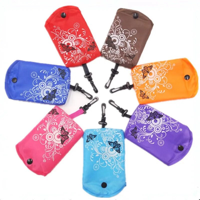 Πτυσσόμενη γυναικεία τσάντα αγορών ανδρών Casual Eco επαναχρησιμοποιήσιμη θήκη λουλουδιών πεταλούδα παντοπωλείο Τσάντες ώμου Ταξιδιωτική τσάντα τσάντες αγοραστών