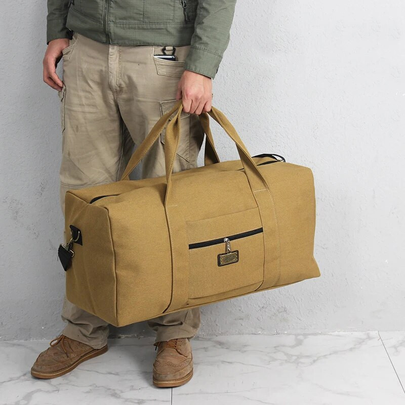 Unisex μαλακή πάνινη τσάντα τσάντα ταξιδιού Duffle τσάντα μεγάλης χωρητικότητας Κοστούμι για θήκη τρόλεϊ Αποθήκευση υφασμάτινο εργαλείο τσάντα αποσκευών XA583F