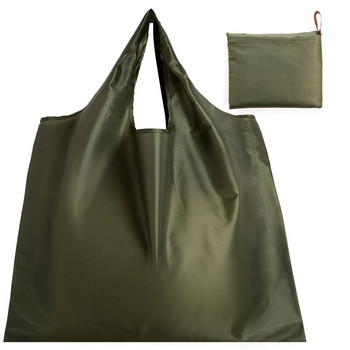 Pure Color Eco Tote Пазарска чанта с принт Дамска сгъваема рециклирана чанта за съхранение на хранителни стоки Модна дамска чанта за пазаруване в супермаркет