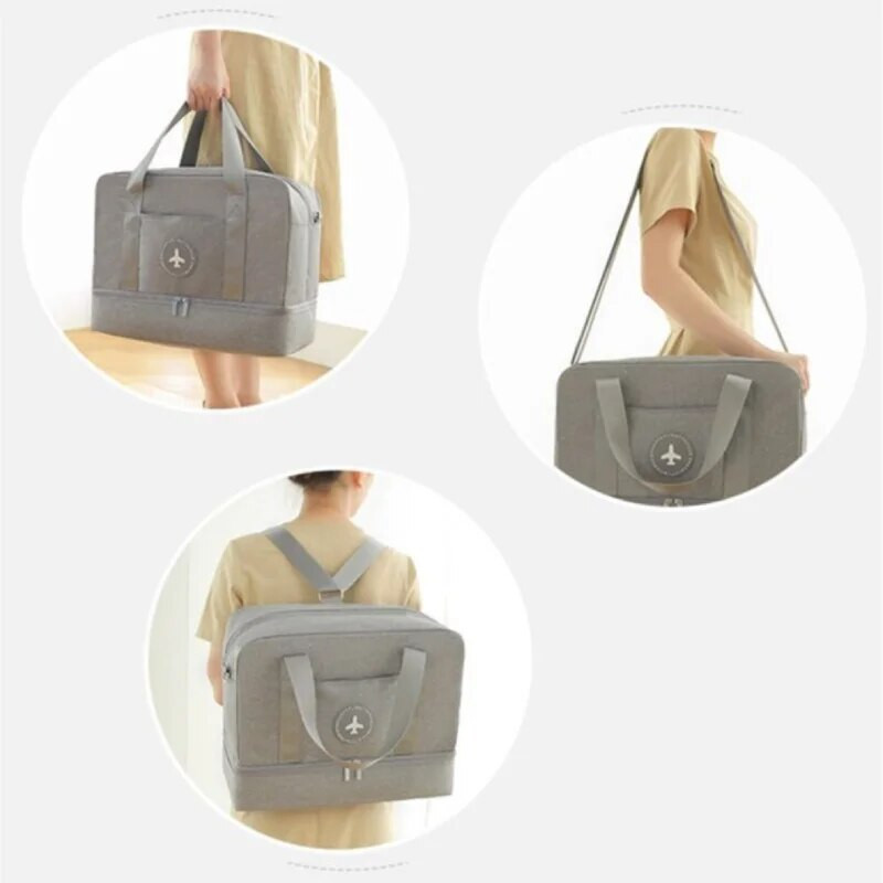 Jauna ūdensizturīga pārnēsājama sausā slapja atdalīšana peldēšanai pludmalē, liela ietilpība apģērbu uzglabāšanai sporta fitnesa soma