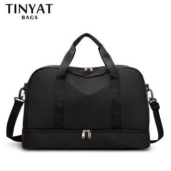 TINYAT Големи пътни чанти за жени Дамска чанта Найлонови чанти за багаж Чанта за през тялото Мъжка пътна чанта Ежедневна дамска модна спортна чанта