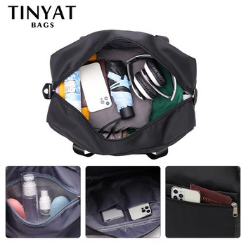 TINYAT Μεγάλες τσάντες ταξιδιού για γυναίκες Τσάντα νάιλον τσάντες αποσκευών χιαστί Ανδρική τσάντα ταξιδιού Casual γυναικεία αθλητική τσάντα μόδας