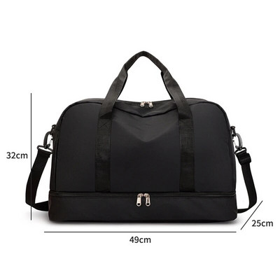 TINYAT lielas ceļojumu somas sievietēm Rokassoma Neilona Bagāžas somas Crossbody Bag Vīriešu ceļojumu soma Ikdienas sieviešu modes sporta soma